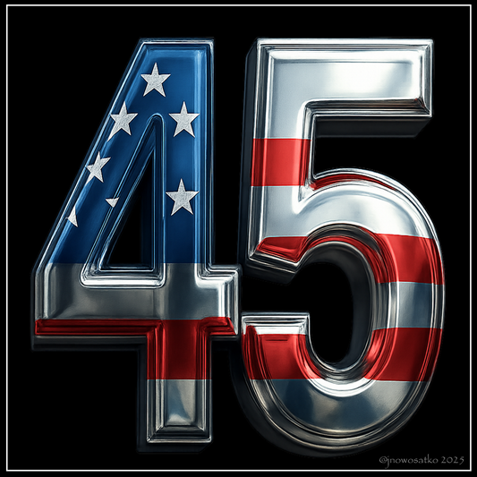 Metallic Red, White, and Blue 45, 47 (Set)