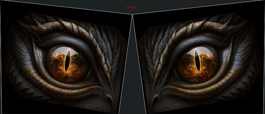 Cybertruck Tryptych Sides - Dragon Eyes (Pair)