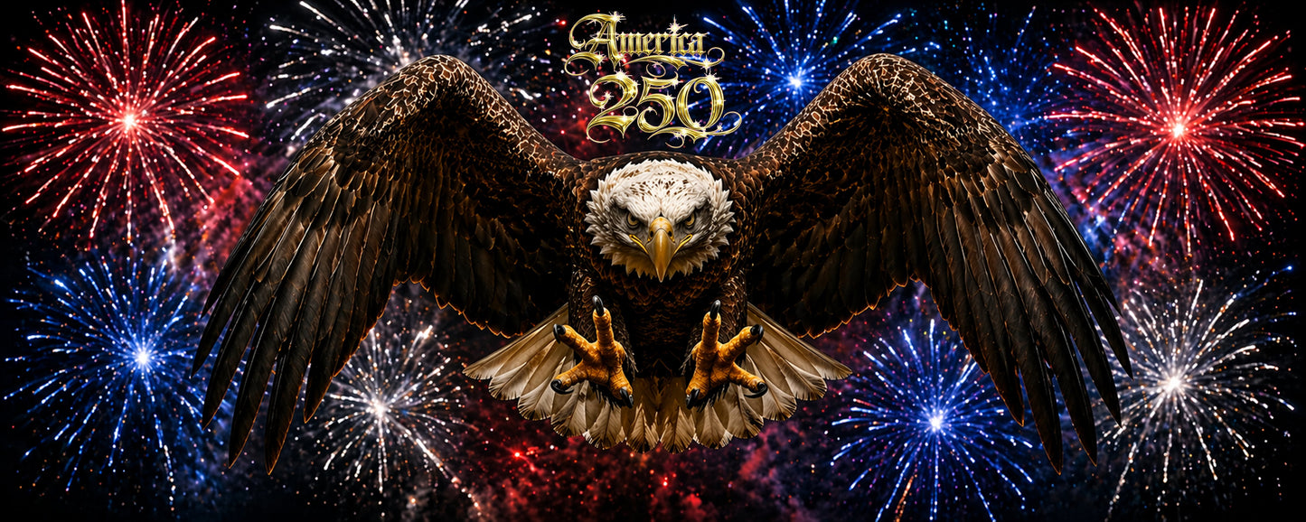 A250 - Fireworks & Eagle (Elongated)