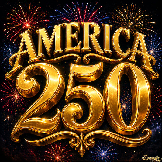 A250 - Fireworks & Gold Letters