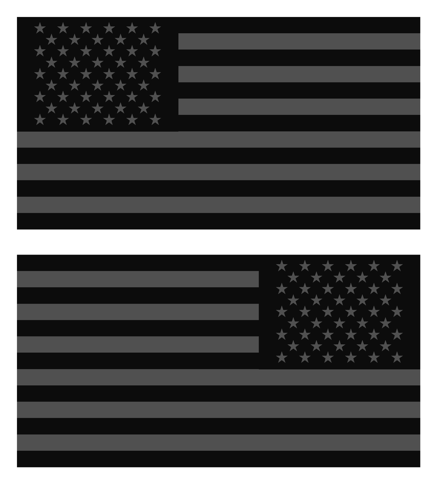US Flag, Black Metal