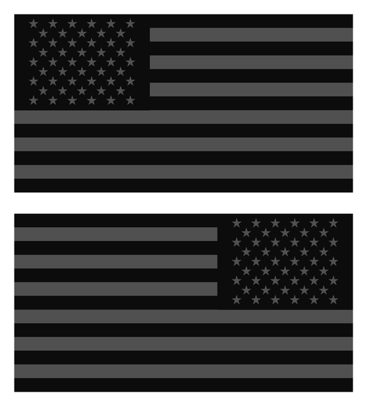 US Flag, Black Metal